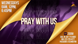 Purple and Gold Prayer Invitation