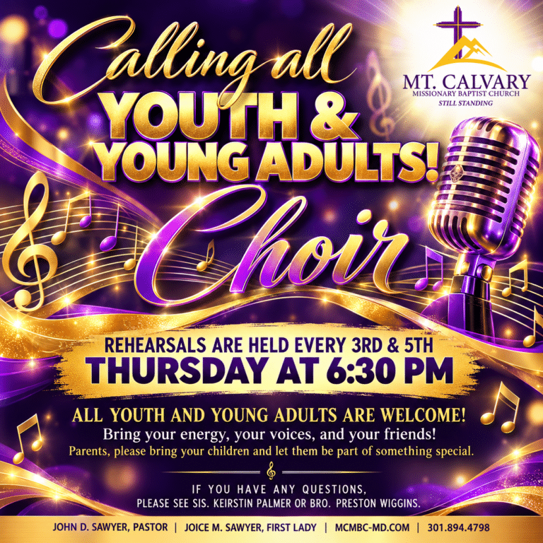 Purple and Gold Youth Choir Flyer